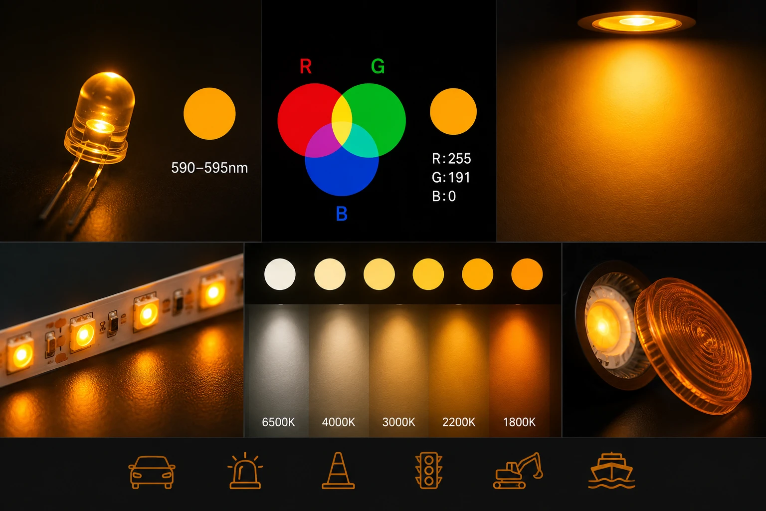 How to Make Amber Color on LED Lights