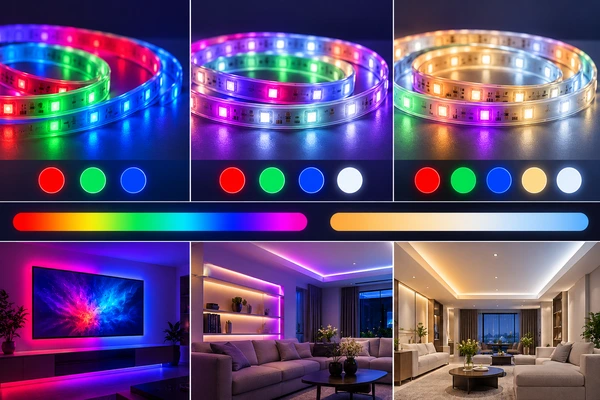 RGB vs. RGBW vs. RGB+CCT Lighting