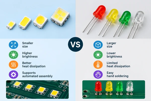 SMD LED vs. Through-Hole LED