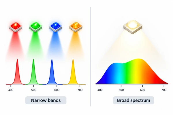 Full-Spectrum LEDs vs. Colored LEDs